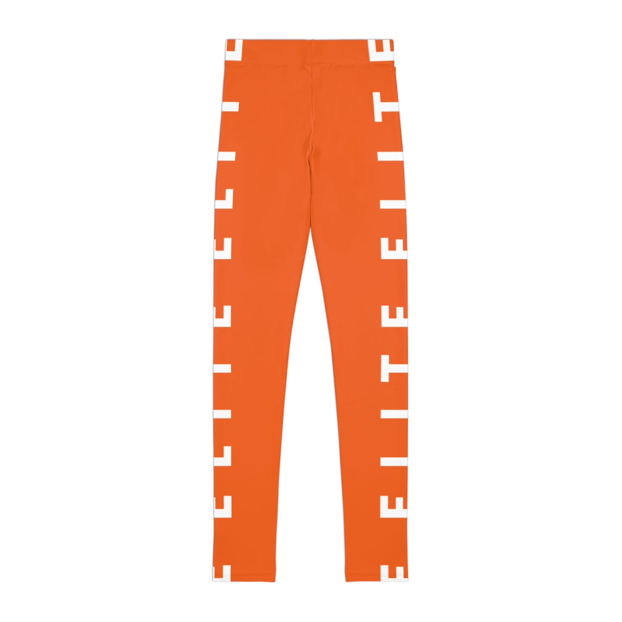 Youth Orange 'Elite' Side-Stripe Leggings
