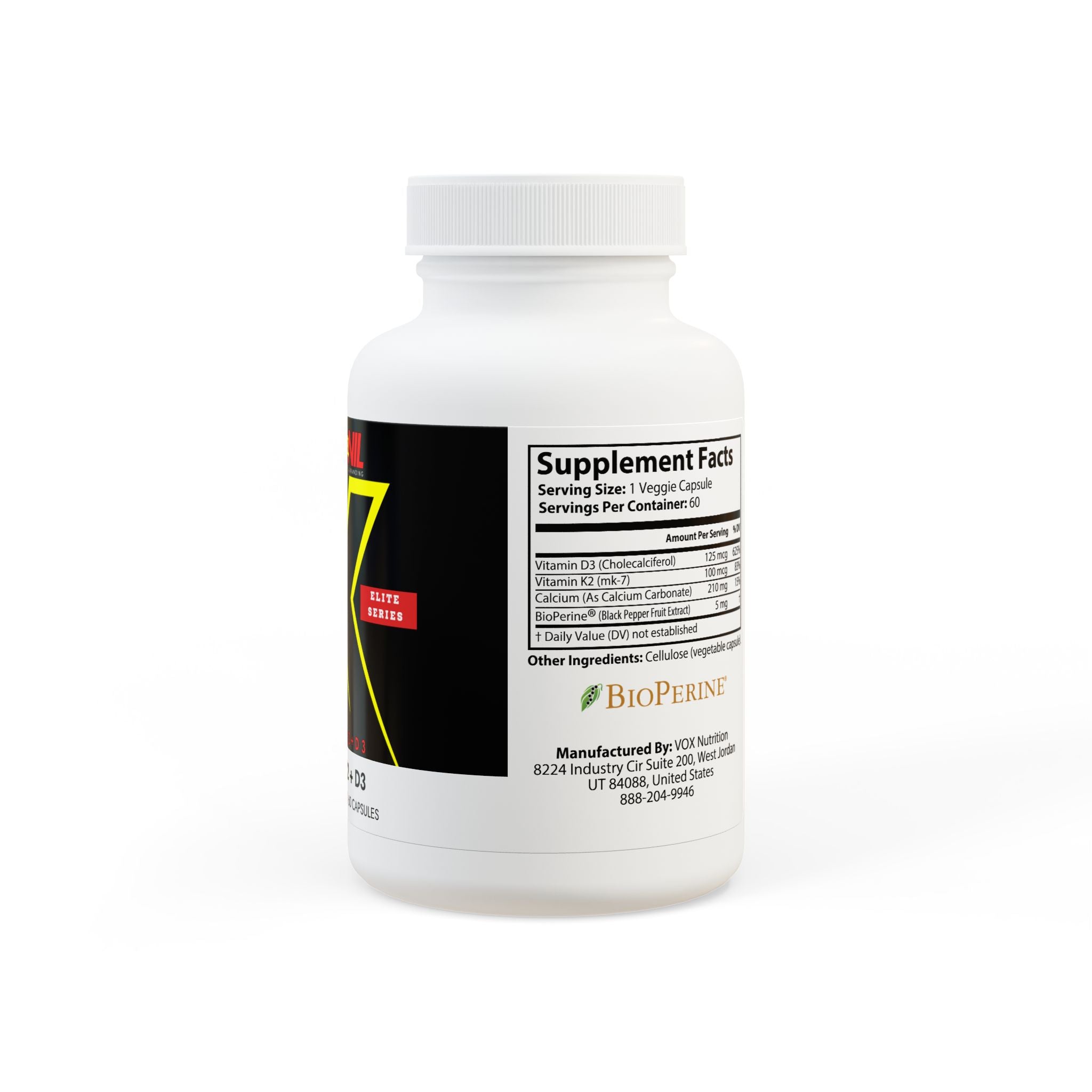 VitaSync: Vitamin K2 + D3 Supplement (60 Capsules)