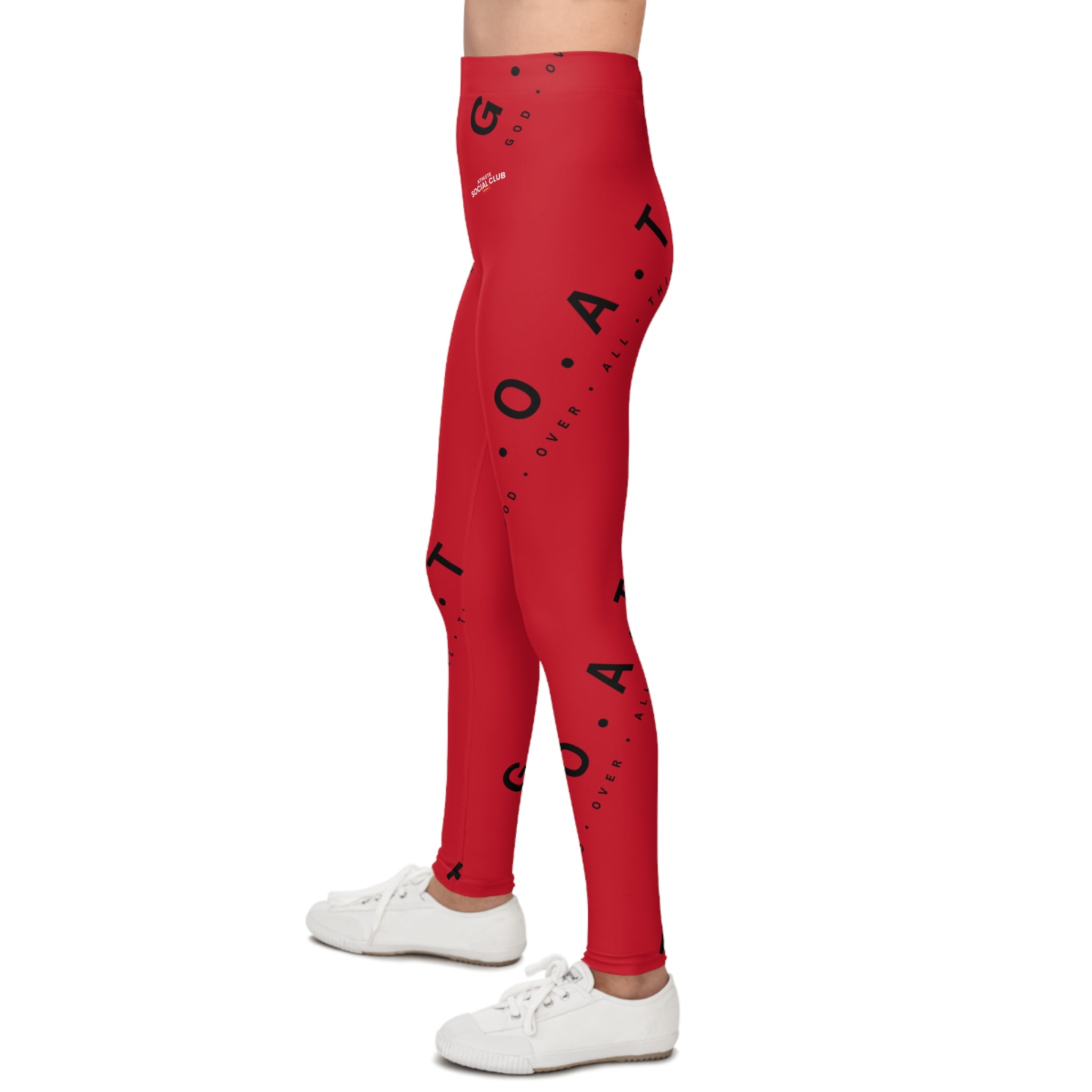 Youth Unisex Sport Compression Leggings- "GOAT" God Over All Things Pattern | Nextlevel NIL