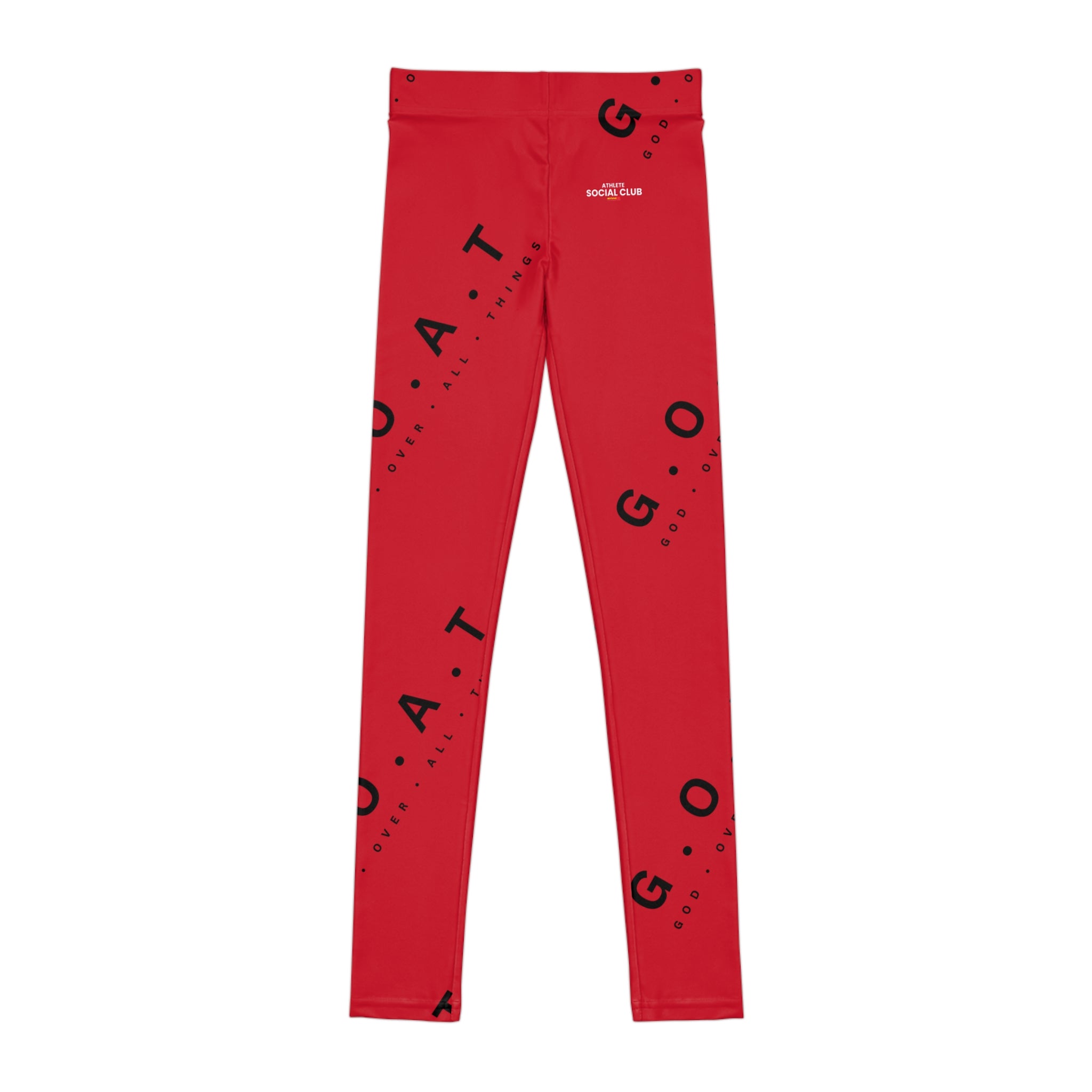 Youth Unisex Sport Compression Leggings- "GOAT" God Over All Things Pattern | Nextlevel NIL