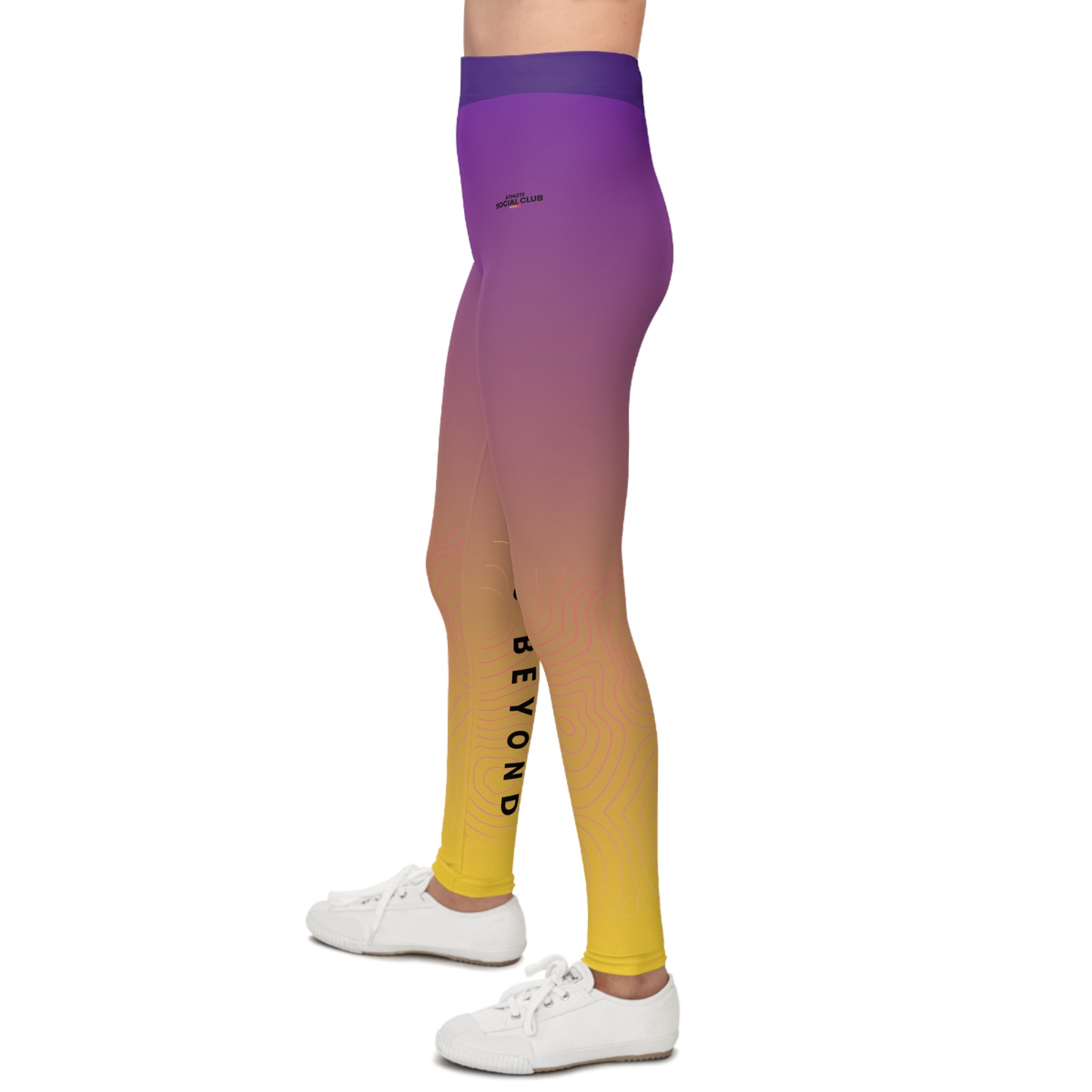Youth Female Sport Compression Leggings- "Go Beyond" | Nextlevel NIL