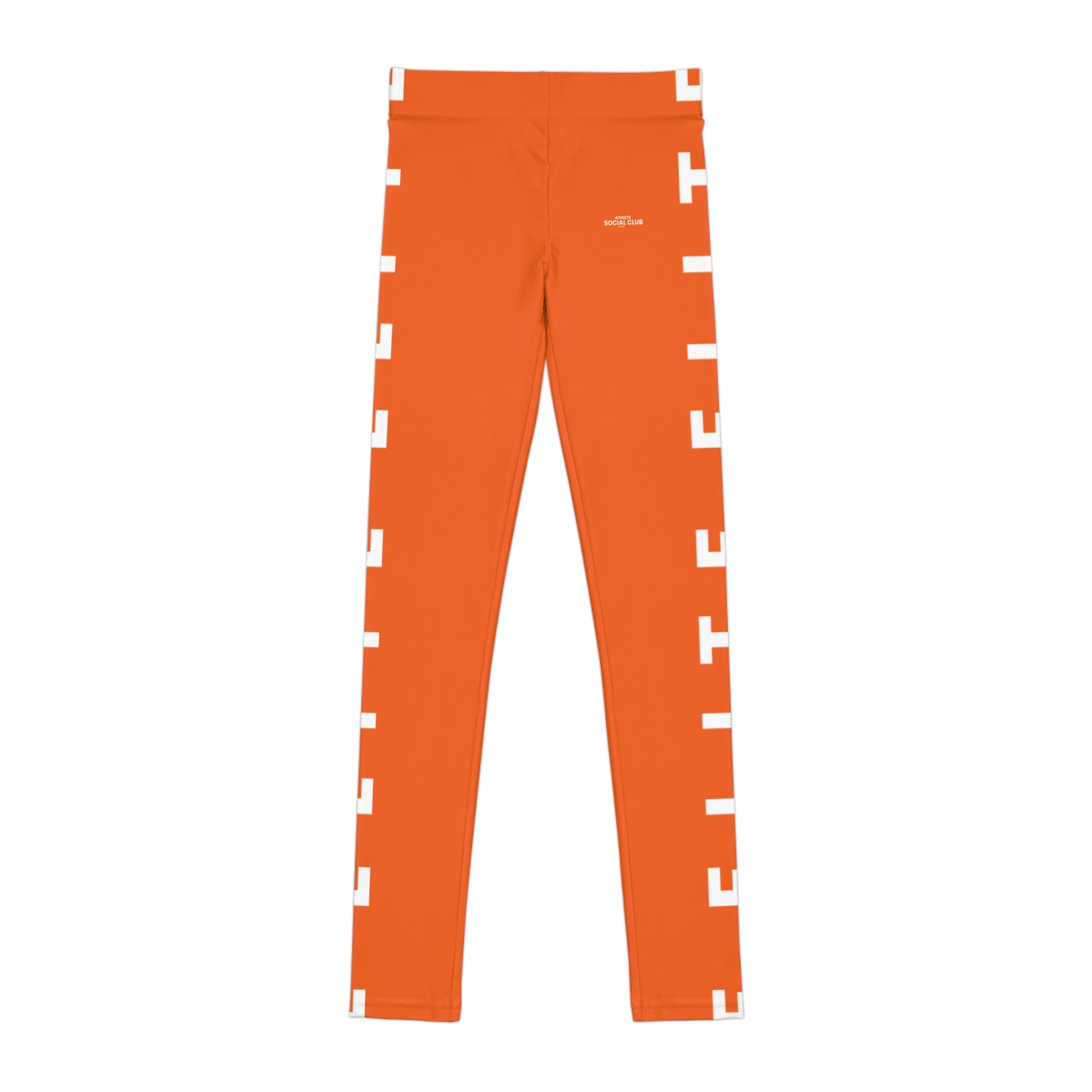 Youth Orange 'Elite' Side-Stripe Leggings