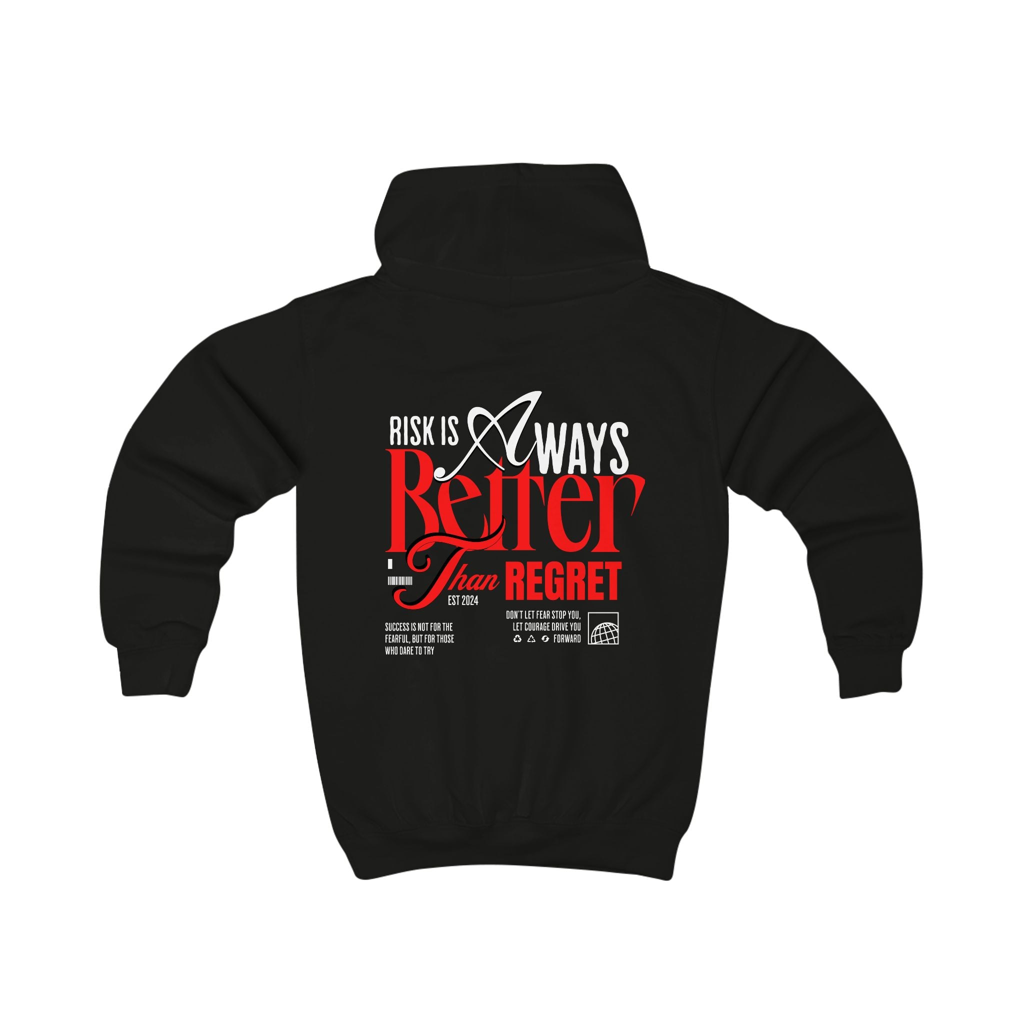 Kids Hoodie - "Risk is Always Better Than Regret" | Nextlevel NIL