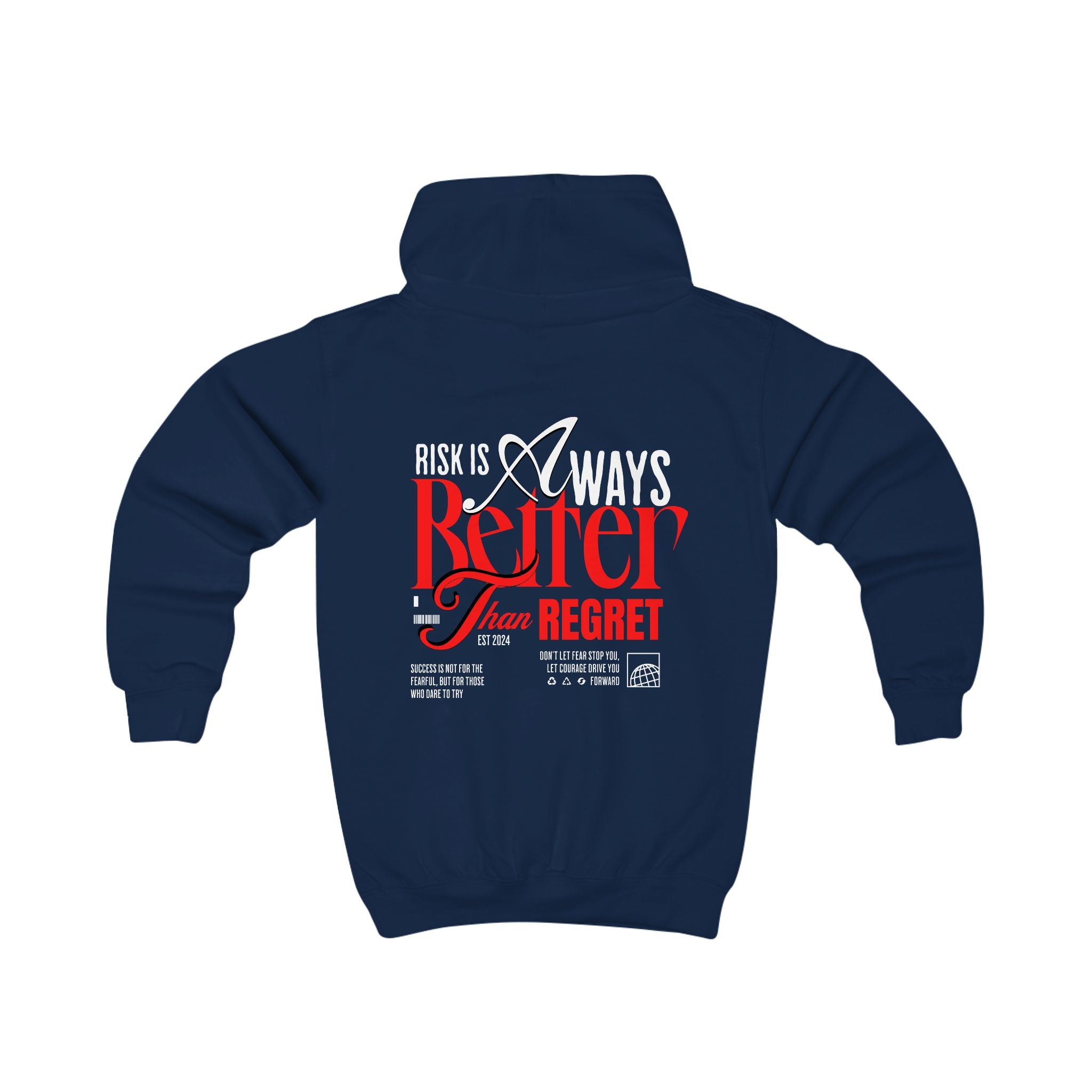 Kids Hoodie - "Risk is Always Better Than Regret" | Nextlevel NIL