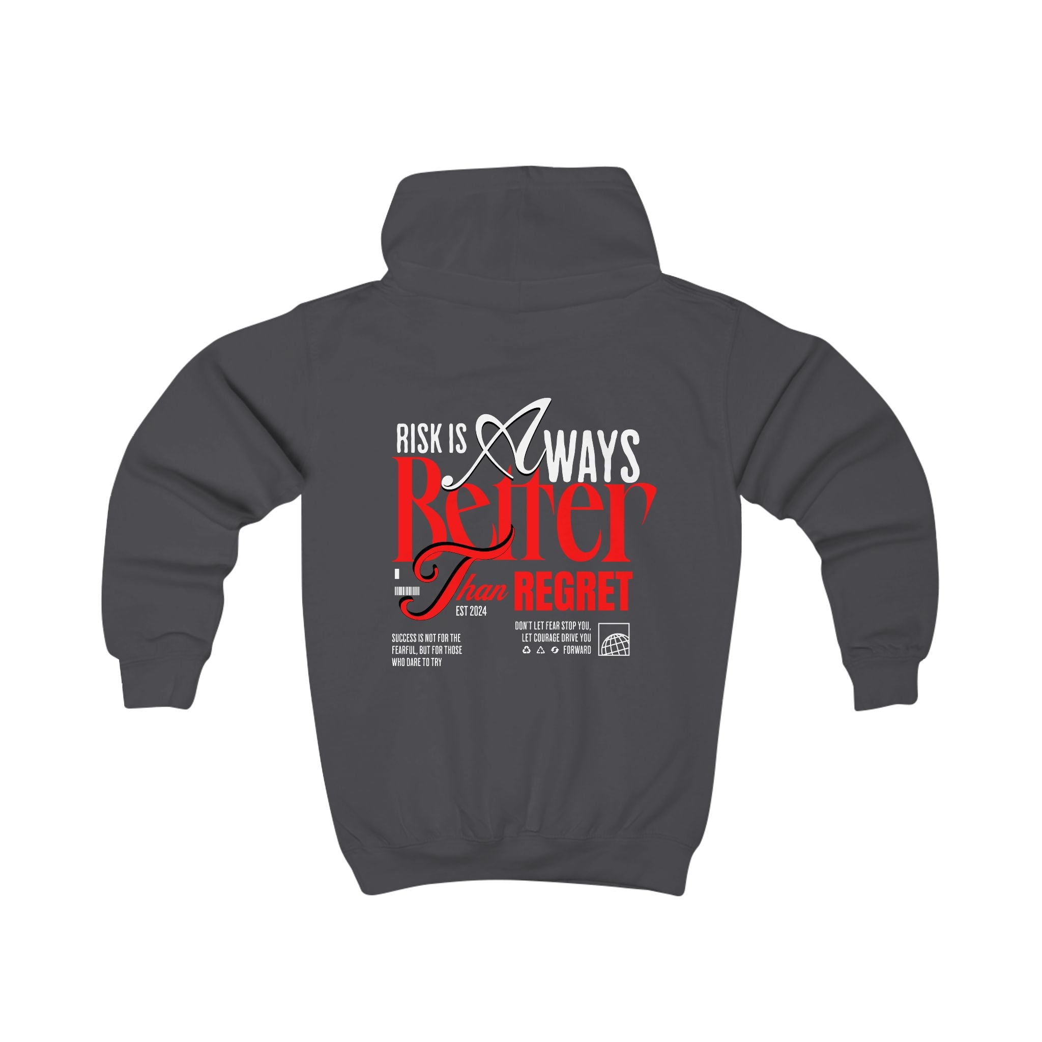 Kids Hoodie - "Risk is Always Better Than Regret" | Nextlevel NIL