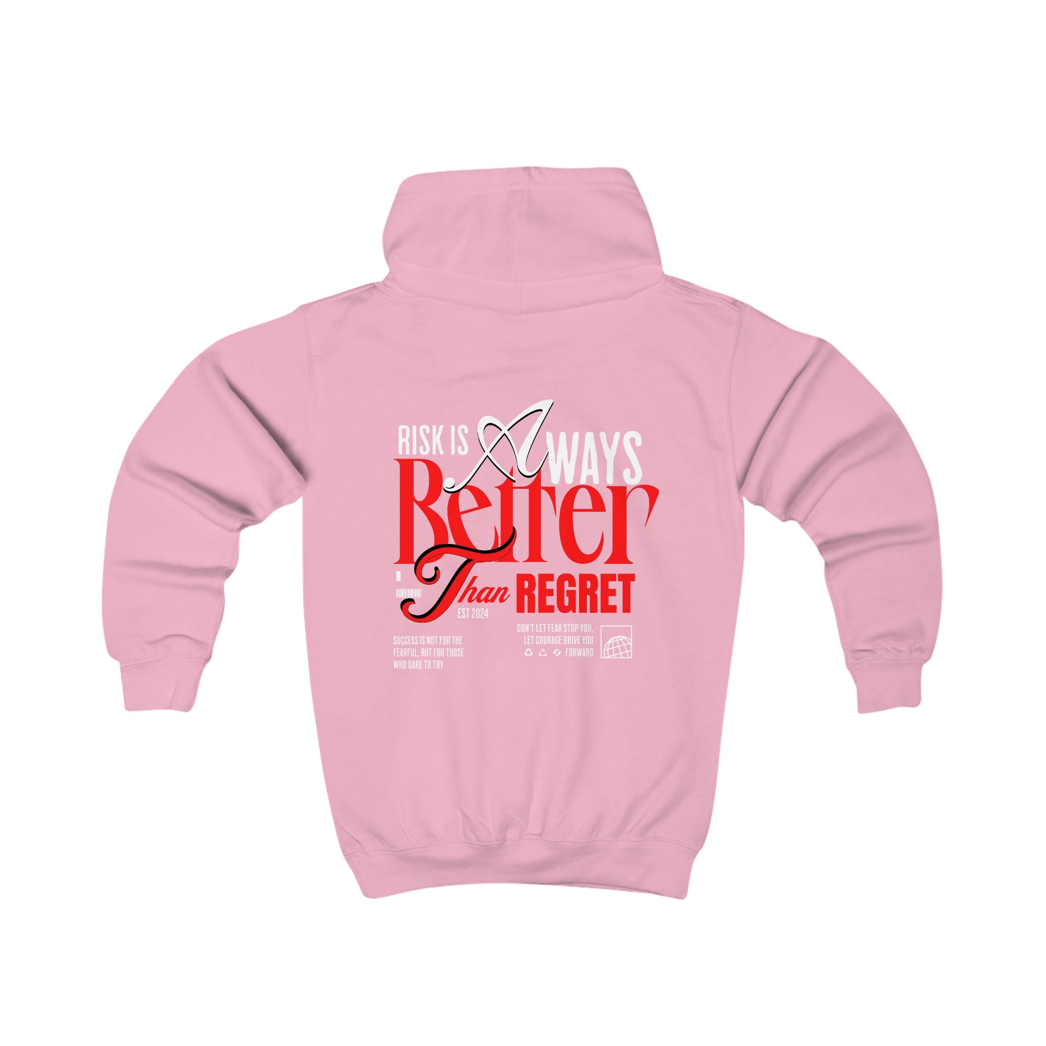 Kids Hoodie - "Risk is Always Better Than Regret" | Nextlevel NIL